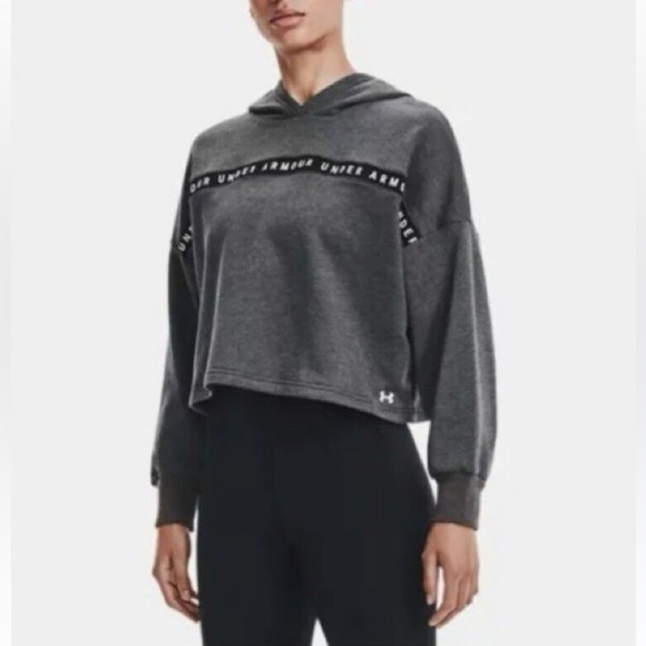 Women's UA Rival Terry Crop Hoodie Under Armour,   Size S.  EUC. - Picture 1 of 6